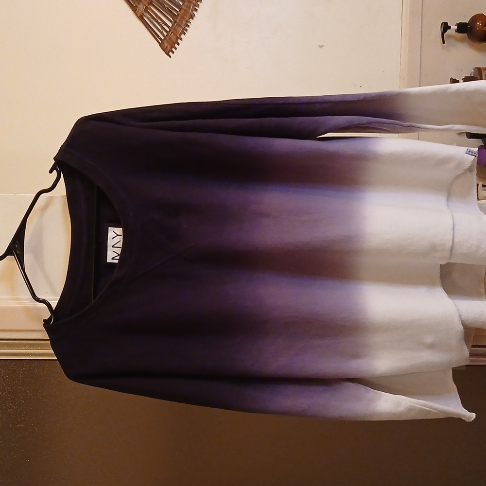 Marc New York Purple and White Gradient Top Sz.L‎